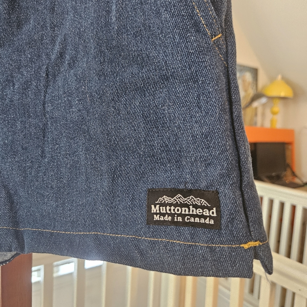 Muttonhead denim track shorts